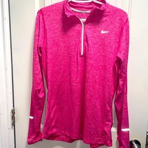 Nike women’s pink Large dri-fit running top